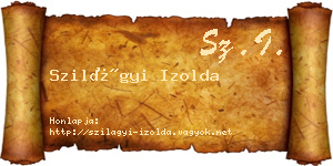 Szilágyi Izolda névjegykártya