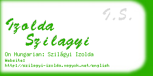 izolda szilagyi business card